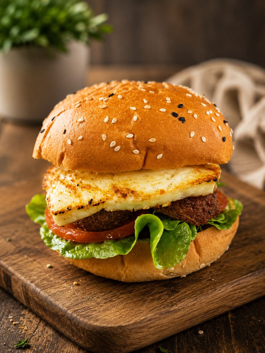 Falafel Halumi burger/wrap