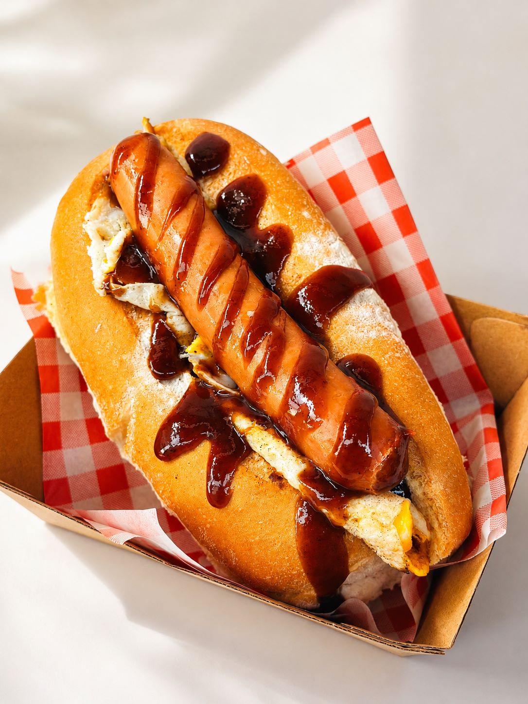 Beef Sausage and egg roll